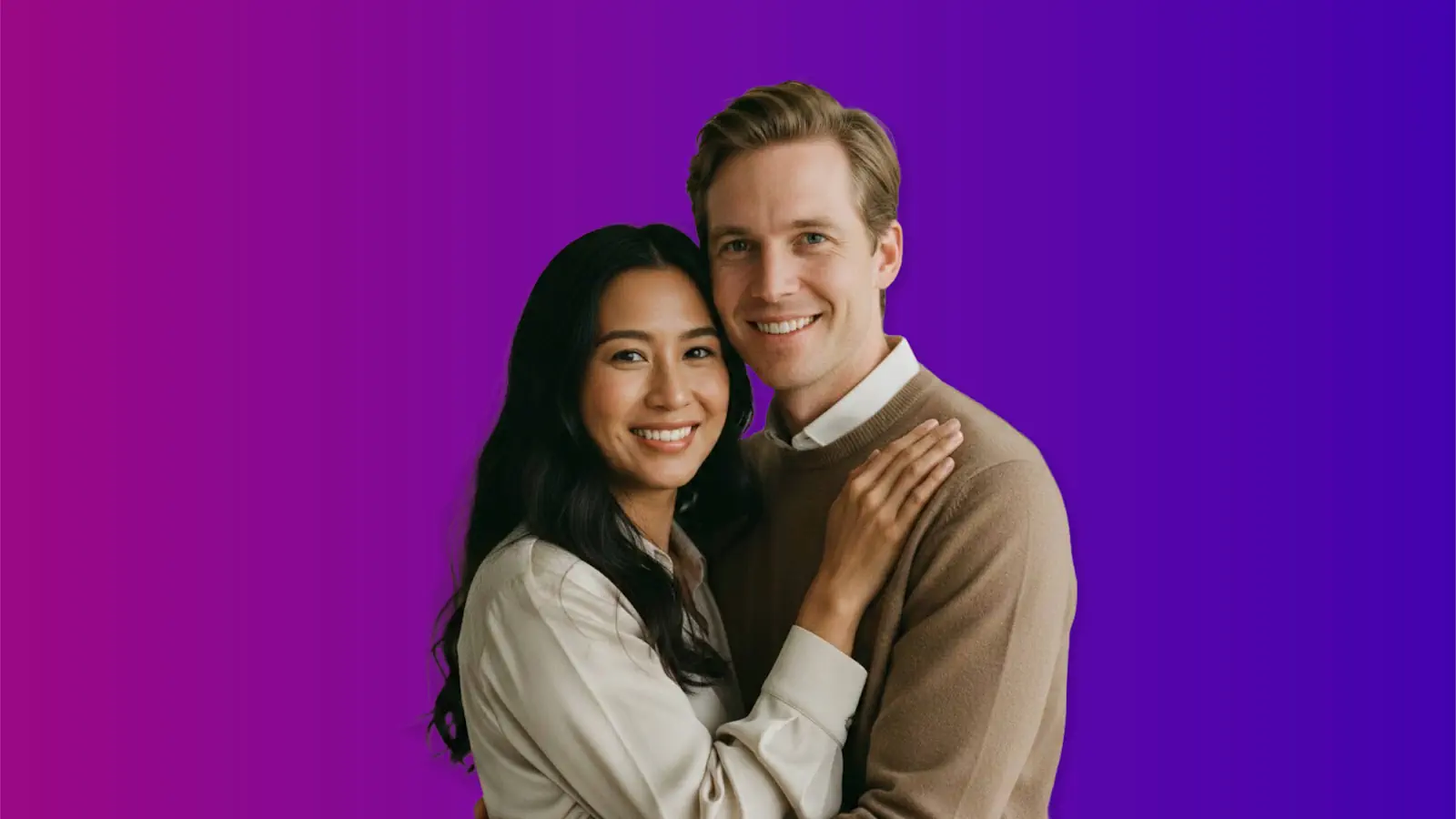 Western man and Thai woman enjoying time together